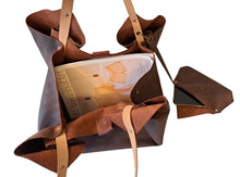 Load image into Gallery viewer, Sac Tulip CABA                  grain chevron marron