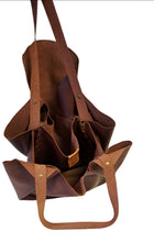 Load image into Gallery viewer, Sac Tulip grain gauffré vannerie châtaigne