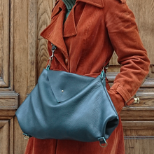 Load image into Gallery viewer, Sac Tulip Cuir Grained Forest-Nada Bags Paris