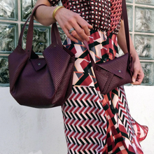 Load image into Gallery viewer, Sac Tulip Cuir Grainé Fantaisie Vannerie Vino-Nada Bags Paris