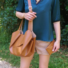 Charger l'image dans la galerie, Sac Tulip Cuir Stiff Smooth Caramel-Nada Bags Paris