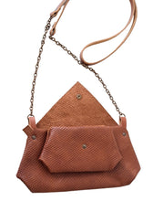 Load image into Gallery viewer, Pochette_Purse_Double_Micro_Tresse_Tabac_Chaine
