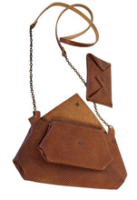 Load image into Gallery viewer, Pochette_Purse_Double_Micro_Tresse_Tabac_Chaine