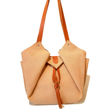 Load image into Gallery viewer, Sac Tulip Cuir Gaufré Vannerie Fantasy Grained-Nada Bags Paris