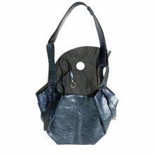 Load image into Gallery viewer, Sac Tulip Cuir Metal Saphir-Nada Bags Paris