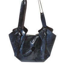 Load image into Gallery viewer, Sac Tulip Cuir Metal Saphir-Nada Bags Paris