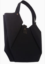 Load image into Gallery viewer, Limited Edition Black Woven Textile Tulip Bag