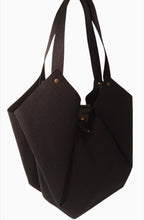 Load image into Gallery viewer, Limited Edition Black Woven Textile Tulip Bag
