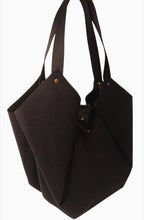 Load image into Gallery viewer, Limited Edition Black Woven Textile Tulip Bag