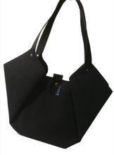 Load image into Gallery viewer, Limited Edition Black Woven Textile Tulip Bag