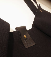 Load image into Gallery viewer, Limited Edition Black Woven Textile Tulip Bag