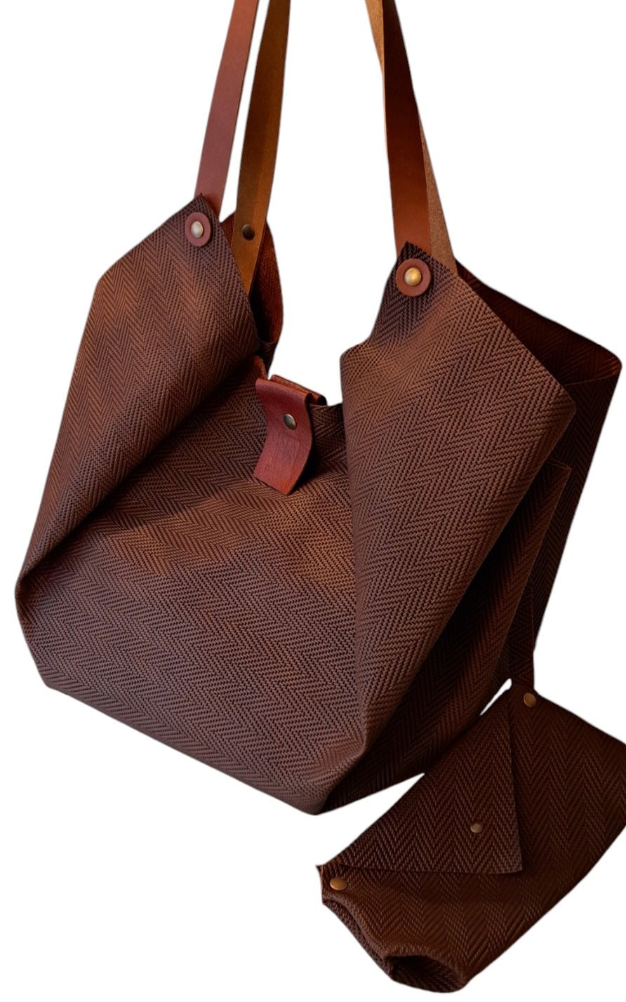 Sac Tulip CABA                  grain chevron marron