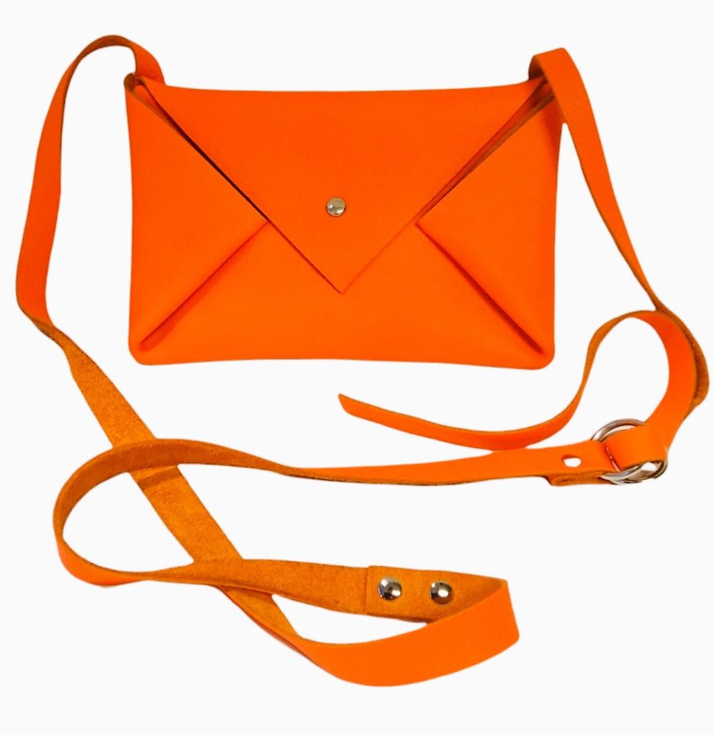 Post Micro cuir - Nada Bags Paris | orange fluo