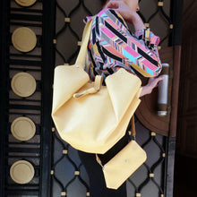 Load image into Gallery viewer, Sac Tulip Cuir Stiff Smooth Yellow-Nada Bags Paris
