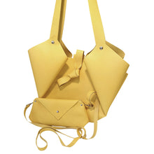 Load image into Gallery viewer, Sac Tulip Cuir Stiff Smooth Yellow-Nada Bags Paris
