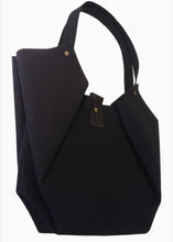 Load image into Gallery viewer, Limited Edition Black Woven Textile Tulip Bag
